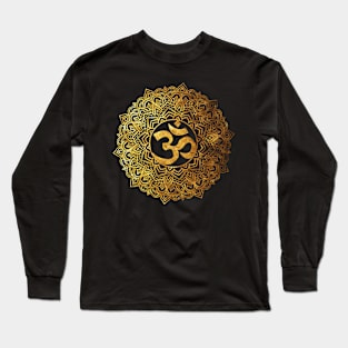 'Sacred Gold Mandala Spiritual Yoga' Awesome Yoga Gift Long Sleeve T-Shirt